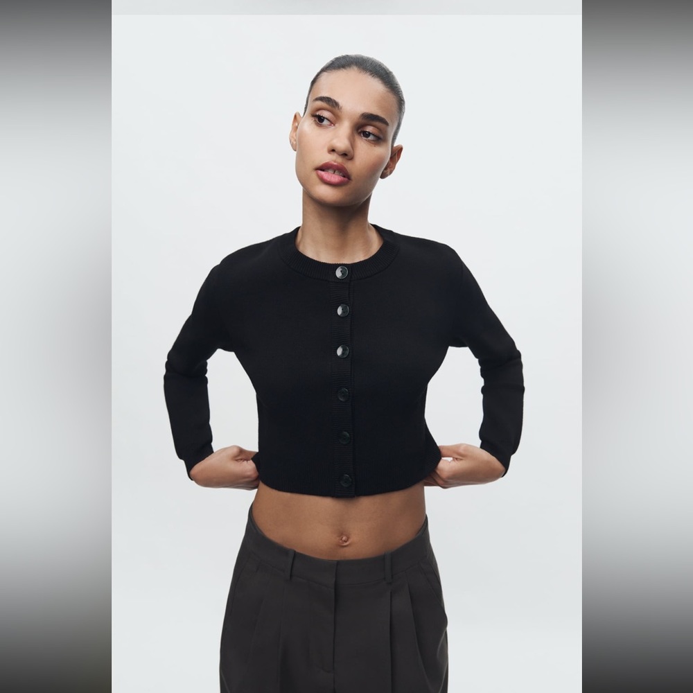 Zara Buttoned Knit Cardigan 5536/106 337/015 - Picture 2 of 7